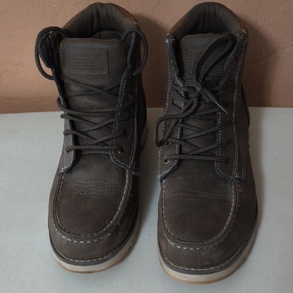 Levi's Dark Brown Leather Boots Size 9.5
